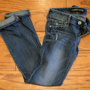 Express Cropped Skinny Stella Low Rise Jean